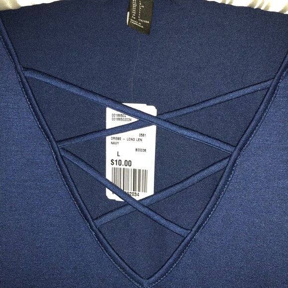 🆕Forever21 fitted dress criss cross NWT - Picture 2 of 5